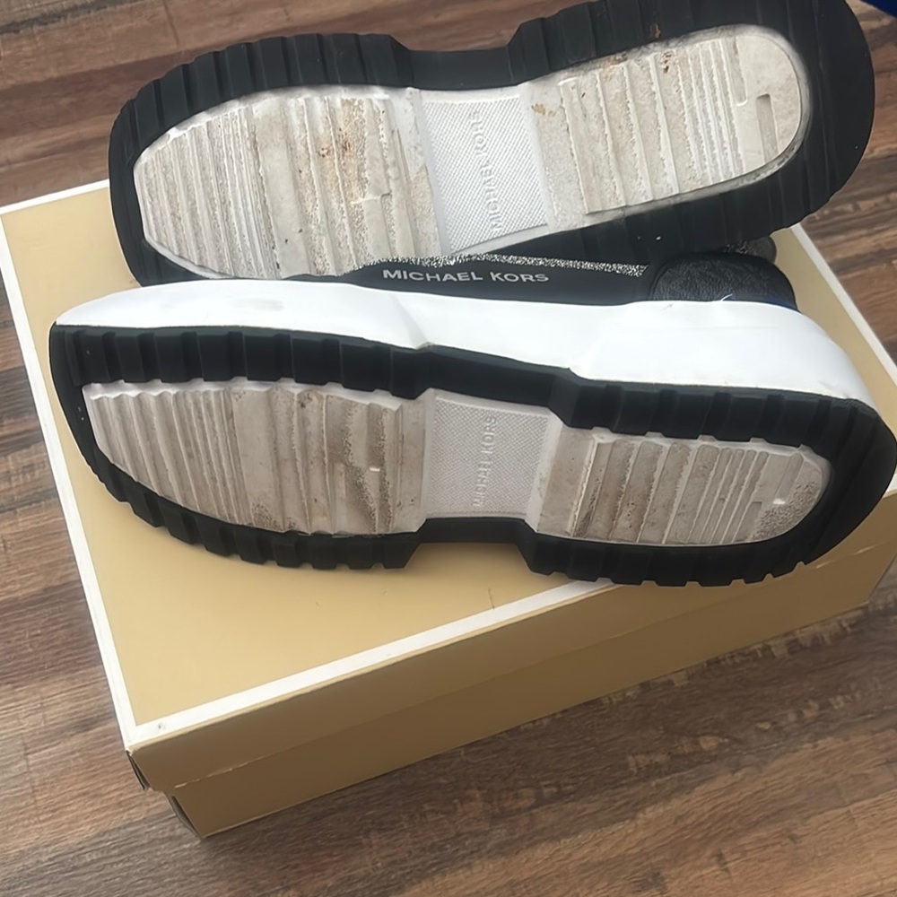 Michael Kors Black and White Slip-On Sneakers - Picture 6 of 6